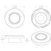 Lumitec Orbit Flush Mount Down Light - Blue Non-Dimming, Red Non-Dimming &amp; White Dimming w/White Housing
