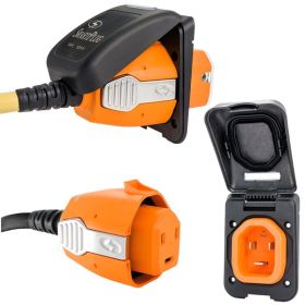 SmartPlug 30 Amp Non Metallic Black Inlet &amp; Plug Combo - Boat &amp; RV