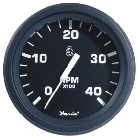 Faria 4" HD Tachometer (4000 RPM) Diesel (Mech Takeoff &amp; Var Ratio Alt) - Black