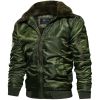 New Autumn Winter Jacket Men MA1 Tactical Pilot Bomber Warm Fur Collar US Size Army Coats