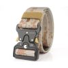Hefujufang Men's Tactical Belt Military Camouflage Style Nylon Belts Webbing Belt with Heavy-Duty Quick-Release Buckle