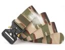 Hefujufang Men's Tactical Belt Military Camouflage Style Nylon Belts Webbing Belt with Heavy-Duty Quick-Release Buckle